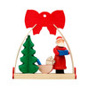 Ornament Bow Arch - Santa Claus Delivering Gifts – Christmas ornament by Graupner Holzminiaturen