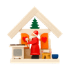 Ornament House - Santa Claus In The Kitchen – Christmas ornament by Graupner Holzminiaturen