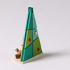 Child with Cat - Tree Shaped Wooden Ornament – alternate view of the Christmas ornament
