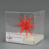 Poinsettia Wood Pointy Star German Ornament 10cm - Sold Individually – detail view of the Christmas ornament