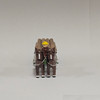 Horses Pulling Green Timber Wagon - Wooden German Figurine