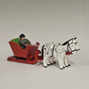Horses Pulling Red Sleigh - Wooden German Figurine – Christmas ornament by Volker & Heiko Flath