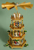 Natural Christmas German Pyramid Angels - 4 Level – side view of the Christmas pyramid