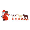 Santa with Animals | Small Wooden German Set – Christmas ornament by Volker & Heiko Flath