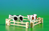 Wooden German Figurine Cow Pair in Fence – Christmas ornament by Volker & Heiko Flath