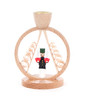 Black Painted Miner Under A Shaved Tree Candleholder – wooden candleholder by Volker & Heiko Flath