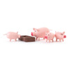 Wooden Pigs Family German Figurine Set - 5 Piece Set – Christmas ornament by Karl-Heinz Bilz