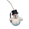 Snowman Ornament | 2 inches – detail view of the Christmas ornament