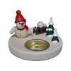 Sledding Snowman - Tealight Candleholder – wooden candleholder by Holzwaren Egermann