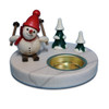 Skiing Snowman - Tealight Candleholder – alternate view of the wooden candleholder