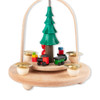 Santa with a Train | 7 inch Tall Pyramid – detail view of the Christmas pyramid