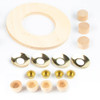 Table Candle Ring Kit | Unfinished Kit – detail view of the wooden candleholder