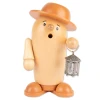 Rudi the Incense Burner - Holding Lantern in Natural and Gray – German Christmas smoker by Holzwaren Egermann