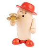 Rudi the Incense Burner - Candle Holder in Natural and Red – German Christmas smoker by Holzwaren Egermann