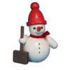 Small Snowman with Shovel Figurine - 5CM – detail view of the Christmas ornament