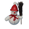 Snowman Figurine with Brook | 4.3 Inches Tall – detail view of the Christmas ornament