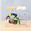 Snowman in Nature Tealight Pyramid – detail view of the Christmas pyramid