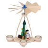 Snowman German Tealight Pyramid | 11 Inches Tall – Christmas pyramid by Graupner Holzminiaturen