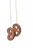 Pretzel Light Brown Ornament Set | 4 cm
