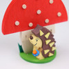 Hedgehog and Mushroom Ornament – detail view of the Christmas ornament