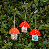 Squirrel and Mushroom Ornament – side view of the Christmas ornament