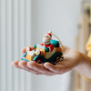 Santa in a Car Wooden Ornament – alternate view of the Christmas ornament