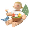 WENDT & KÜHN Sitting Angel Flowers Bird Figurine – Christmas ornament