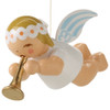 WENDT & KÜHN Goodwill Snowflake Marguerite Angel Ornament Playing a Small Trumpet – Christmas ornament