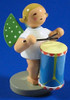 WENDT & KÜHN Standing Angel Drum Figurine – detail view of the Christmas ornament