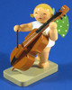 WENDT & KÜHN Angel Double Bass Figurine – side view of the Christmas ornament