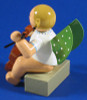 WENDT & KÜHN Sitting Angel Cello Figurine – side view of the Christmas ornament