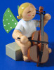 WENDT & KÜHN Sitting Angel Cello Figurine – detail view of the Christmas ornament
