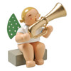 WENDT & KÜHN Sitting Angel Tuba Figurine – Christmas ornament