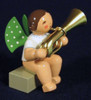 WENDT & KÜHN Sitting Angel Tuba Figurine – detail view of the Christmas ornament