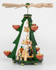 Wood Workers Tealight Tree Pyramid | 16 inch 40cm – side view of the Christmas pyramid