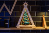 LED Wooden Candle Arch – Tiered Tree from Seiffen | 47cm Tall – side view of the Christmas light arch
