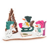 German DIY Smoker KIT - Camping Snowmen - Unpainted – side view of the German Christmas smoker