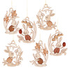 Bunny with Flowers - Set of 6 Ornament – Christmas ornament by Kuhnert GmbH