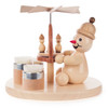 Junior Snowman holding a Pyramid - Tealight Pyramid | 7.8 Inches – alternate view of the German Christmas smoker