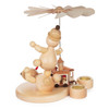 Snowmen Pyramid with a Train - Tealight Pyramid – detail view of the Christmas pyramid