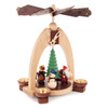 Santa and Snowman Tealight Pyramid | 12.9 Inches Tall – alternate view of the Christmas pyramid