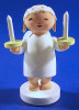 WENDT & KÜHN Goodwill Snowflake Blonde Angel Figurine Candles – detail view of the Christmas ornament