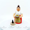 Lady with a Cake Incense Smoker | 17 cm – side view of the German Christmas smoker