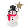 Snowman with Gold Star Smoker | 17cm – German Christmas smoker by PeWo