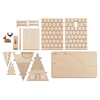 Unpainted Kit Smoker Forest House - 15 Pieces – German Christmas smoker by Reiko Thiele