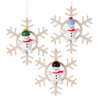 Snowmen on Snowflakes Ornament - Set of 3 – Christmas ornament by Ralf Zenker