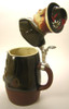 Man Figure German Beer Stein – side view of the wooden figure