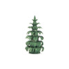 Green Wooden Shaved Tree German Figurine – detail view of the Christmas ornament