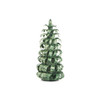 Green Wooden Shaved Tree German Figurine – side view of the Christmas ornament