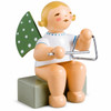 WENDT & KÜHN Sitting Angel Triangle Figurine – alternate view of the Christmas ornament